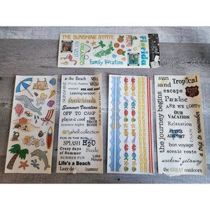 Jumbo Sticker Sheets - MAMBI Beach Summer Florida Scrapbooking NEW Retired #39